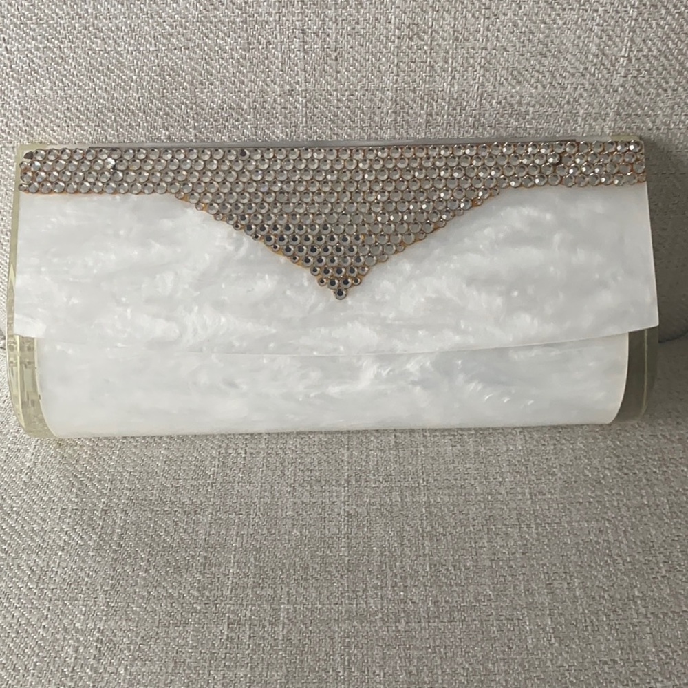 Acrylic Rhinestone Clutch